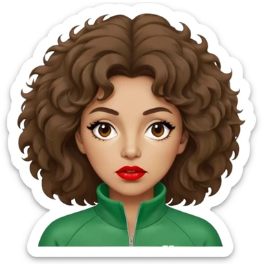 Han Mi-nyeo : Age: Late 60s
Appearance: A middle-aged woman with frizzy, messy brown hair and dramatic red lipstick.
Outfit: Green player tracksuit sticker