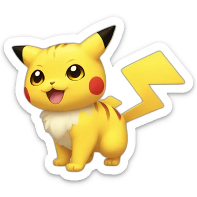 Mew fusionner avec Pikachu sticker