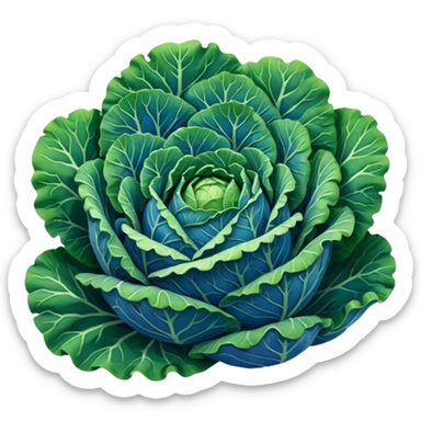 blue Savoy cabbage sticker