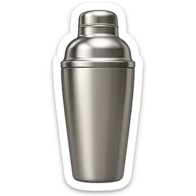 A boston cocktail shaker in ios emoji style sticker