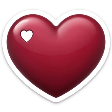 Maroon heart emoje sticker