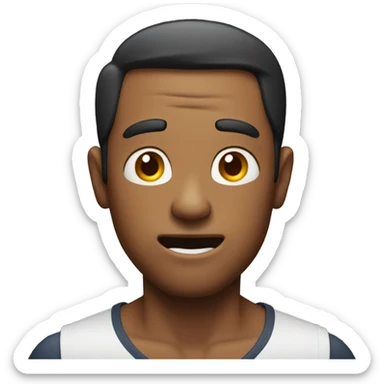 Surprised American Man with torso sticker