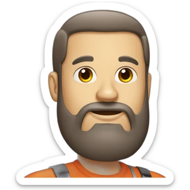 Bearded man Barbecue sticker