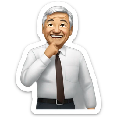 ANDRÉS MANUEL LOPEZ OBRADOR RIENDO A CARCAJADAS sticker