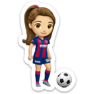 niña futbolista del equipo  SD.Eibar  en el estadio Ipurúa  sticker