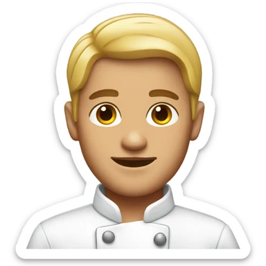 male chef with stylish earrings sticker