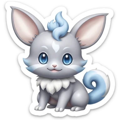 Shiny Minccino-Espurr-Cinccino-creature-hybrid sticker