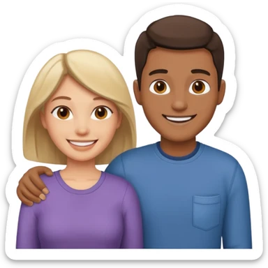 couple adopting of a child from social services sticker