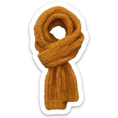Knitted scarf sticker