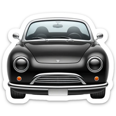 black and white car black chin sticker
