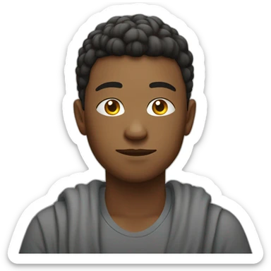 Male Teen meditating sticker