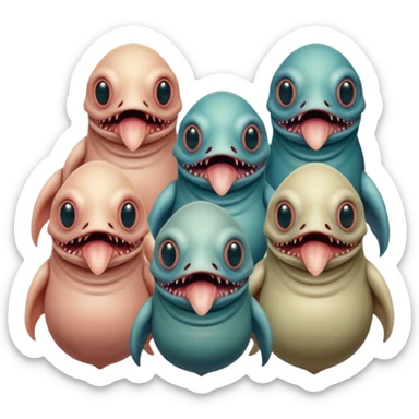 cinematic -  69 hieronymus bosch phantasmagorical mutated beings - sea hybrids sticker