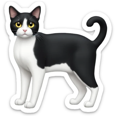Tuxedo Cat Breed Full Body sticker
