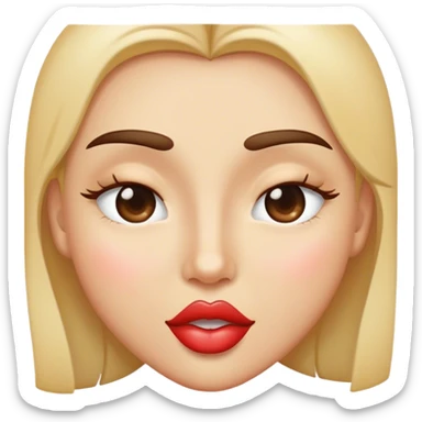 Kiss face wink eye sticker