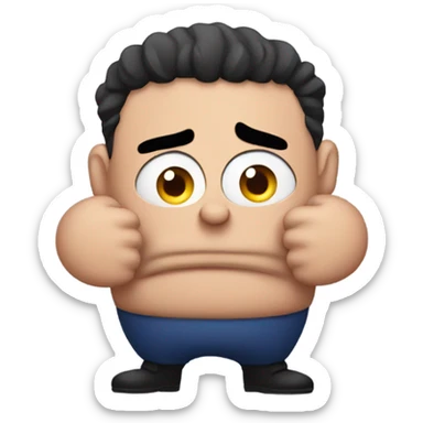 Strongman confused  sticker