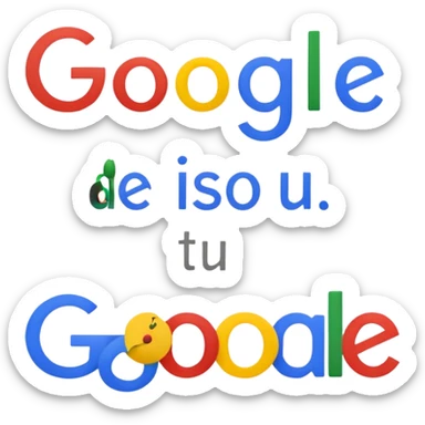 The phrase in portuguese "1 minuto de Google e tu resolve isso" in legible font and the name Google has the original colors sticker