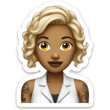 Female Tattoo artist sticker