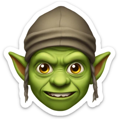 A gooning goblin sticker
