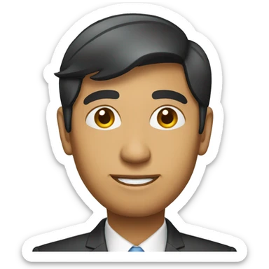 asian indian executive sticker