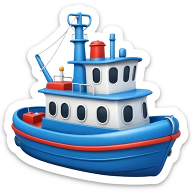 cute tugboat emoji sticker