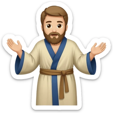 image of prophet Jonah (breaded man)  fleeing sticker