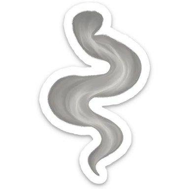 a semi-transparent, wispy white mist swirl, light and airy, resembling steam in a sauna, transparent background sticker
