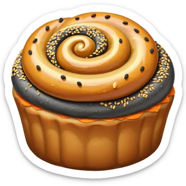 polish makowiec bun sticker