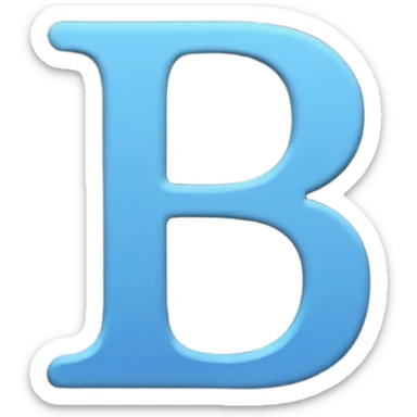 The letter b lowercase being crossed off sticker