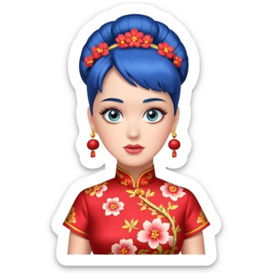 Katy Perry, wearing cheongsam sticker