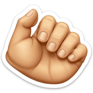 back of veiny fist rearview sticker