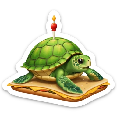 SeaTurtle eat burger sticker