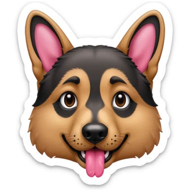 make tongue longer on German Shepard sticker