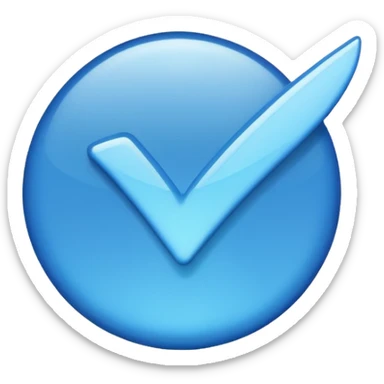Verified blue tick sticker