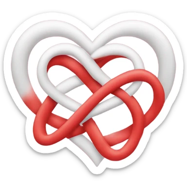 Red heart with infinity sign sticker