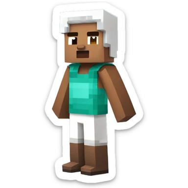 Minecraft villager wearing a tank top sticker