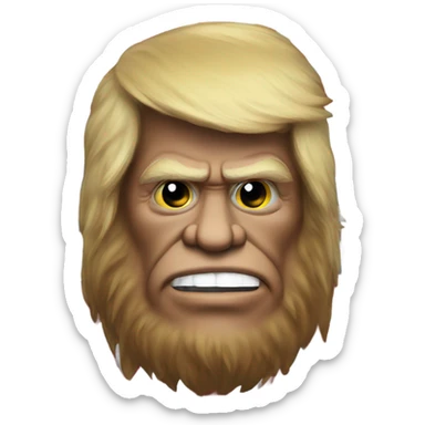 Patriotic Trump Sasquatch  sticker