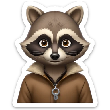 burglar raccoon portrait, head and shoulders only, key hanging on collar, stealthy look, nighttime thief vibe, 3D cartoon, mobile game icon style, clean background, no text, no watermark
 sticker