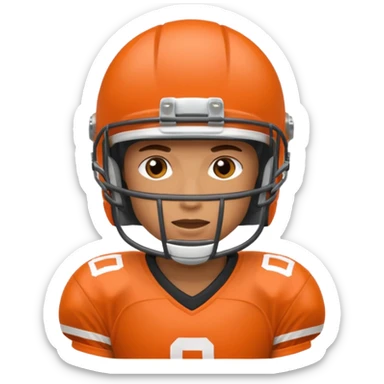 A person who plays football sticker