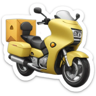 Moto delivery apple style sticker