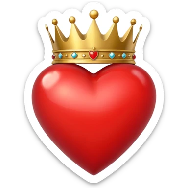 I want a red heart these emoji ❤️ and i also want a crown like this 👑 on it sticker