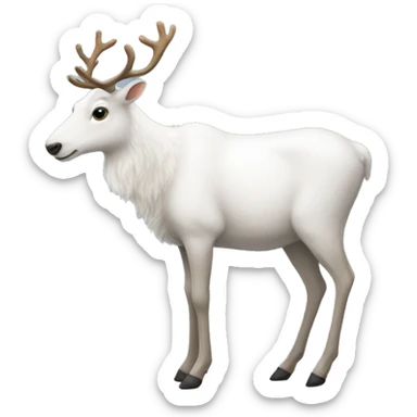 White-reindeer sticker