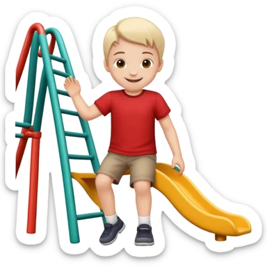 child playing at the playground sticker