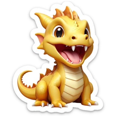 Cinematic Cute Yawning Dragon Portrait Emoji, Head tilted slightly with a dramatic, wide-open yawn, showcasing a soft, lustrous scaled body with gently drooping fins and half-closed, drowsy eyes, each scale rendered in exquisite detail under natural light; high shine, relaxed yet expressive, styled with a dash of fantastical charm, soft glowing outline, capturing the essence of a sleepy yet affectionate dragon that appears ready to stretch out and rest in its enchanted lair! sticker