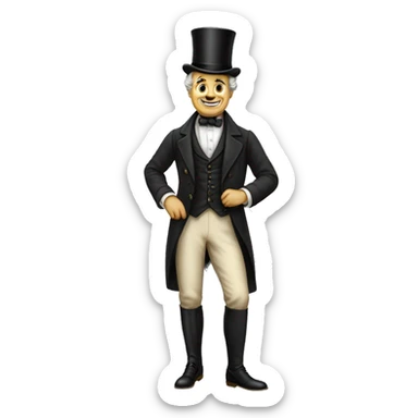 19th century gentleman in full growth sticker