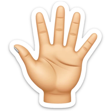 A 3D emoji in iOS emoji aesthetic style of a hand making a trigger-like gesture, with the index finger extended forward and the thumb raised upward, other fingers folded, clean white background, glossy and smooth Apple-style design

 sticker