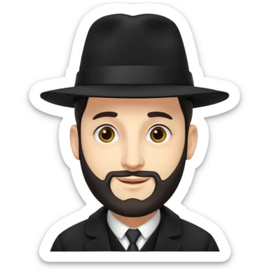 orthodox jewish rabbi smirking sticker