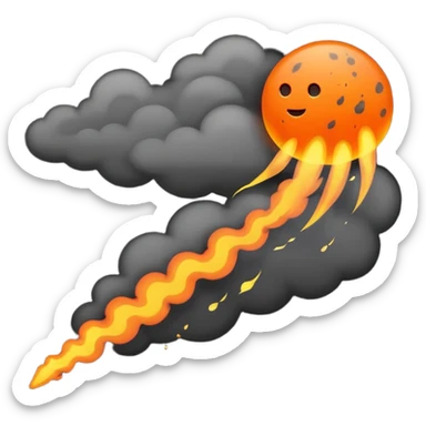 meteor similar to comet without a face sticker