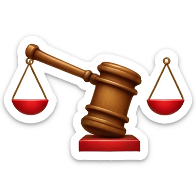 Penal case icon with mainly red. colour sticker