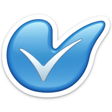 Verified blue tick emoji sticker