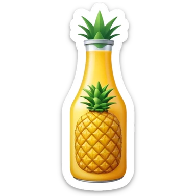 Pineapple juice bottle sticker